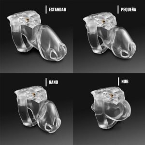 Holy Trainer v4 Jaula de Castidad rosa transparente chastity tamaños sizes device cage