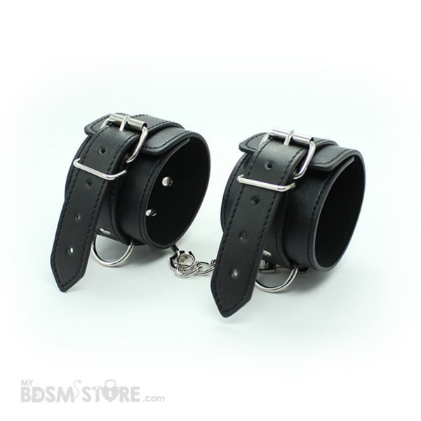 Muñequeras de cuero sintético bondage restriccion bdsm tobilleras regulables