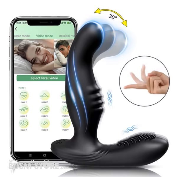 Vibrador oscilante de prostata masajeador anal placer sensaciones sex toy BDSM control remoto fetish anal orgasmo 10 modos doble motor controlado por app estimulacion dedito