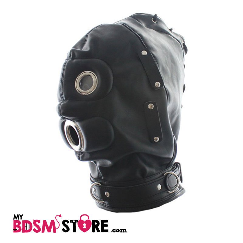Máscara de privación sensorial con mordaza de panel pene BDSM fetish Hood sensory deprivation gag cock penis sin accesorios reversa Máscara de privación sensorial con mordaza de panel pene BDSM fetish Hood sensory deprivation gag cock penis sin accesorios reversa