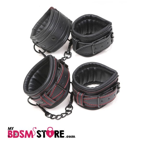 Restricciones gruesas acolchadas rellenas para bondage BDSM dominacion sumision restriction ankle wrist cuffs padded