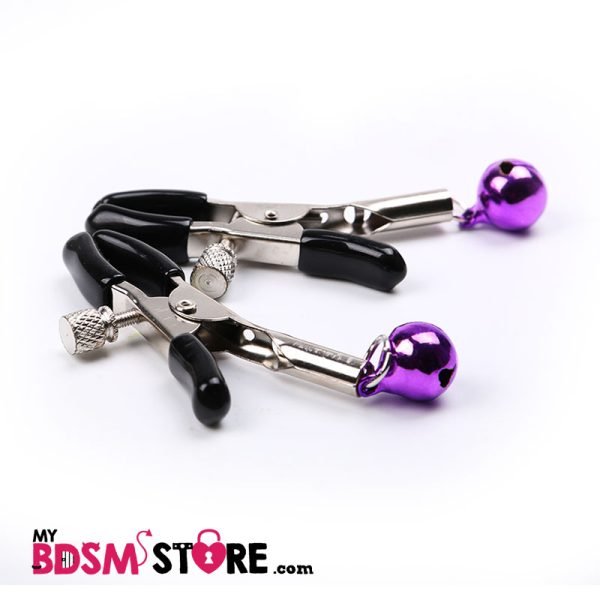 Pinzas regulables con cascabel Nipple clamps torture BDSM clitoris fetish kink 1