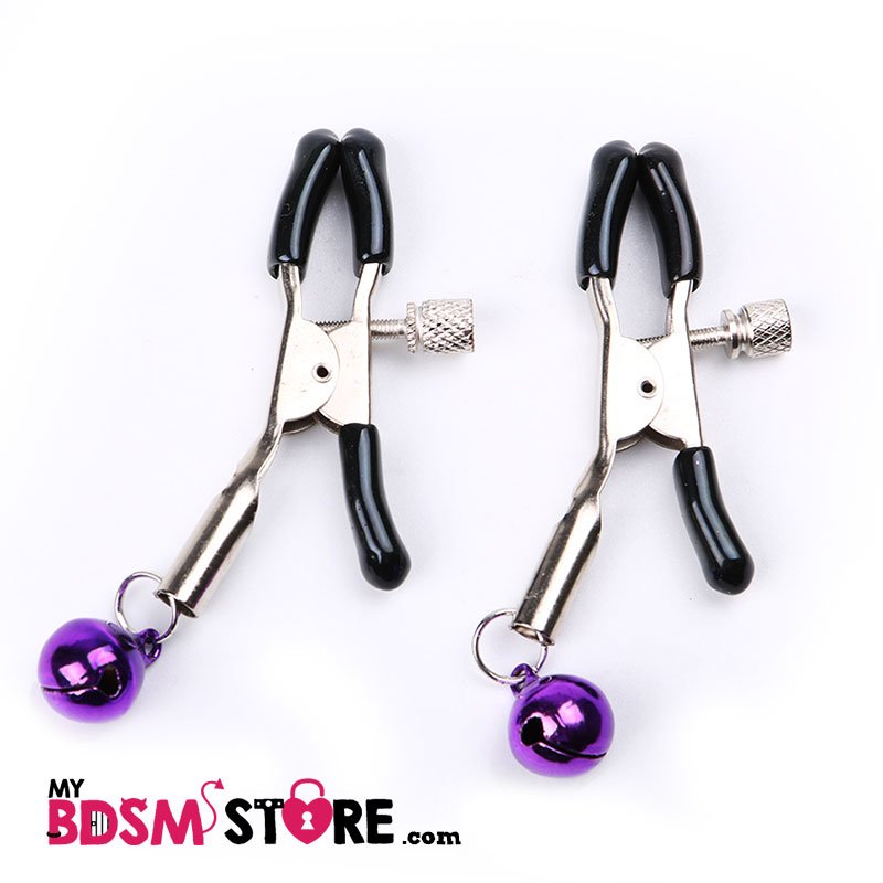 Pinzas-regulables-con-cascabel-(Nipple-clamps)-2 Pinzas regulables con cascabel Nipple clamps torture BDSM clitoris fetish kink 2