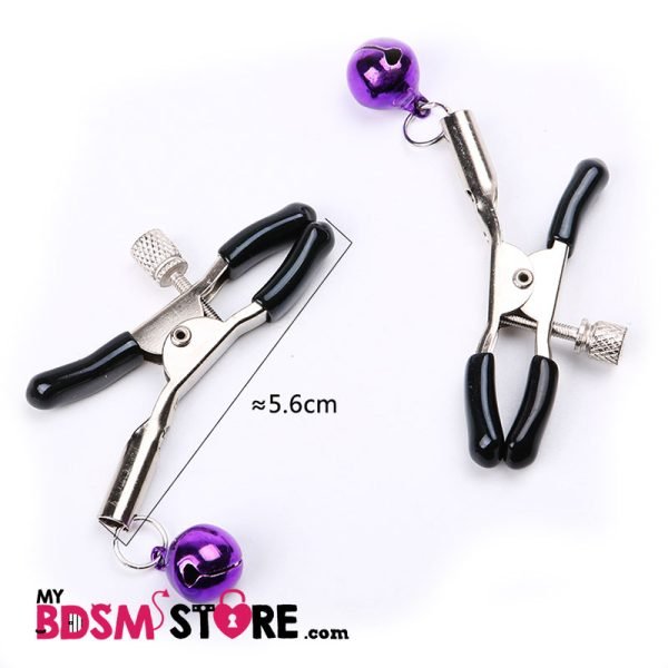 Pinzas regulables con cascabel Nipple clamps torture BDSM clitoris fetish kink tamaño
