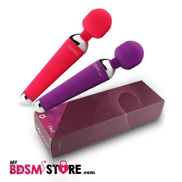 Vibrador magic wand vibrator recargable rechargable flexible 15 vibration muestra Rosa Morado