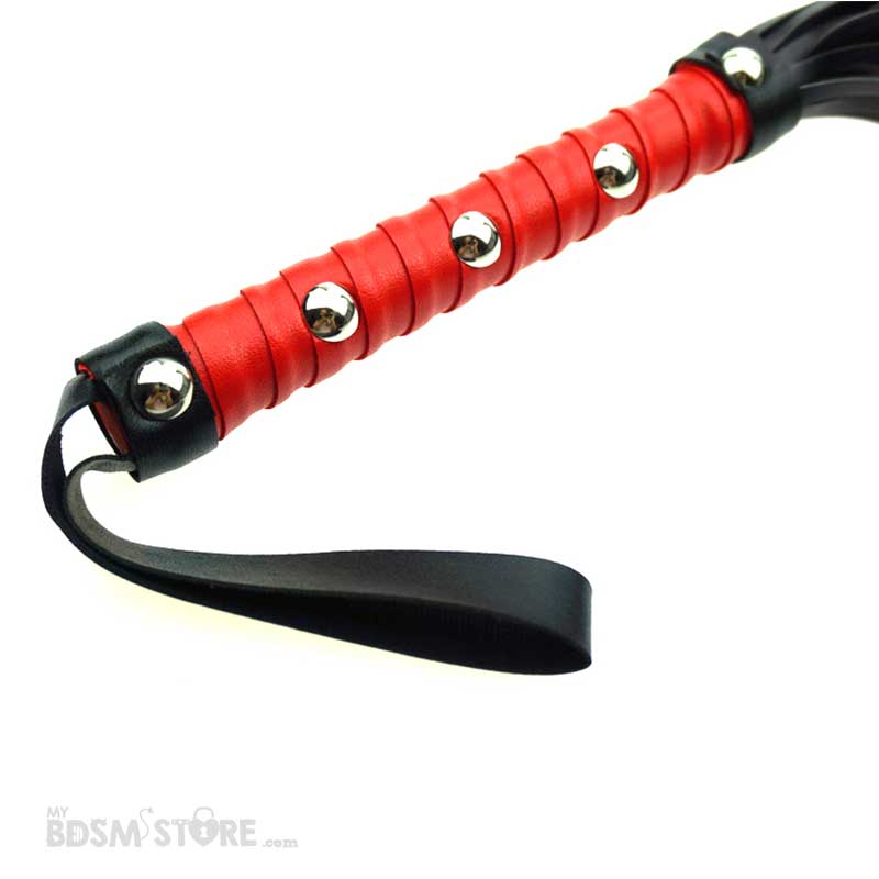Flogger Mini de cuero sintético para Spank y juegos BDSM de azotes spanking fetish handle mango Flogger Mini de cuero sintético para Spank y juegos BDSM de azotes spanking fetish handle mango