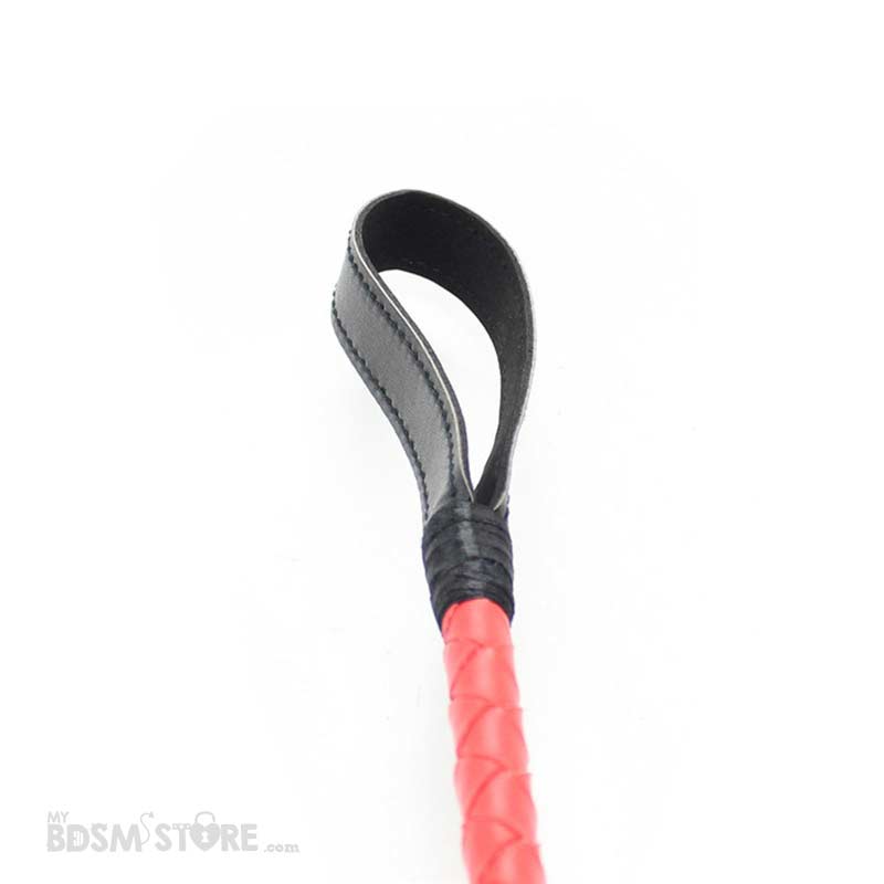 Fusta Roja y Negra fetish BDSM elegante spank azotes black red quick tip crop cuero sintético punta Fusta Roja y Negra fetish BDSM elegante spank azotes black red quick tip crop cuero sintético punta
