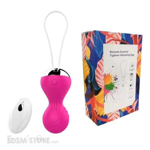 Bolas Kegel Con Mando a Distancia 10 velocidades suaves inalambricas recargable USB placer en pareja Rosa Morado