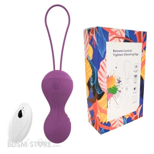 Bolas Kegel Con Mando a Distancia 10 velocidades suaves inalambricas recargable USB placer en pareja Rosa Morado 2