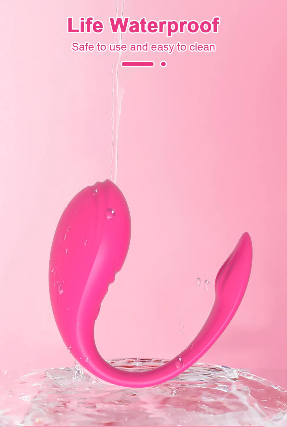 Vibrador estimulación dual punto g y vaginal control remoto por APP resistente al agua