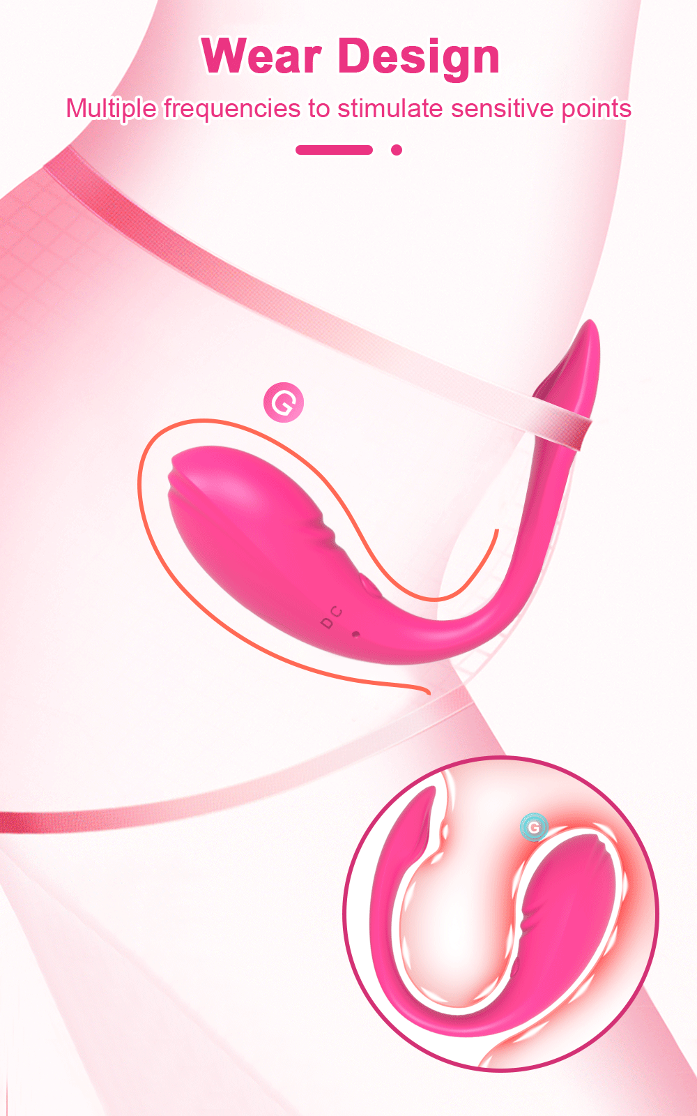 Vibrador estimulación dual punto g y vaginal control remoto por APP multiples puntos