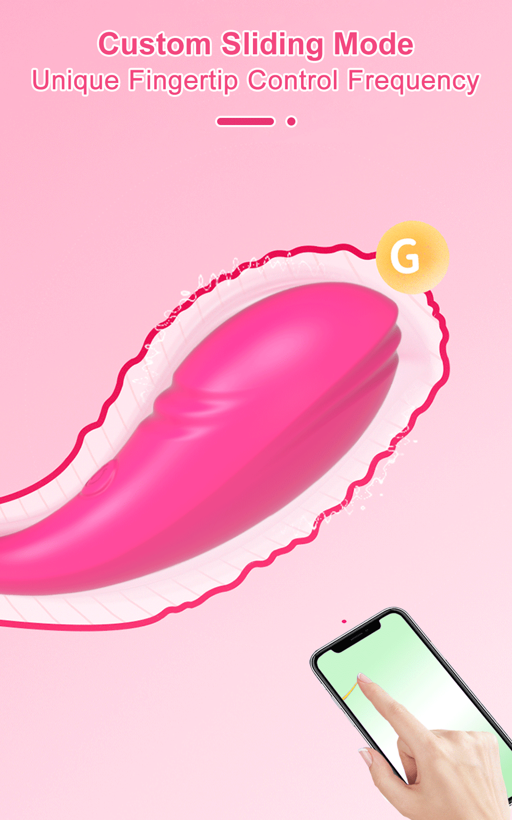 Vibrador estimulación dual punto g y vaginal control remoto por APP