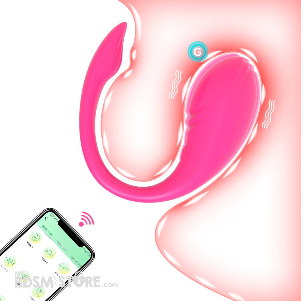 Vibrador estimulación dual punto g y vaginal control remoto por APP anatomico diseño Vibrador estimulación dual punto g y vaginal control remoto por APP anatomico diseño