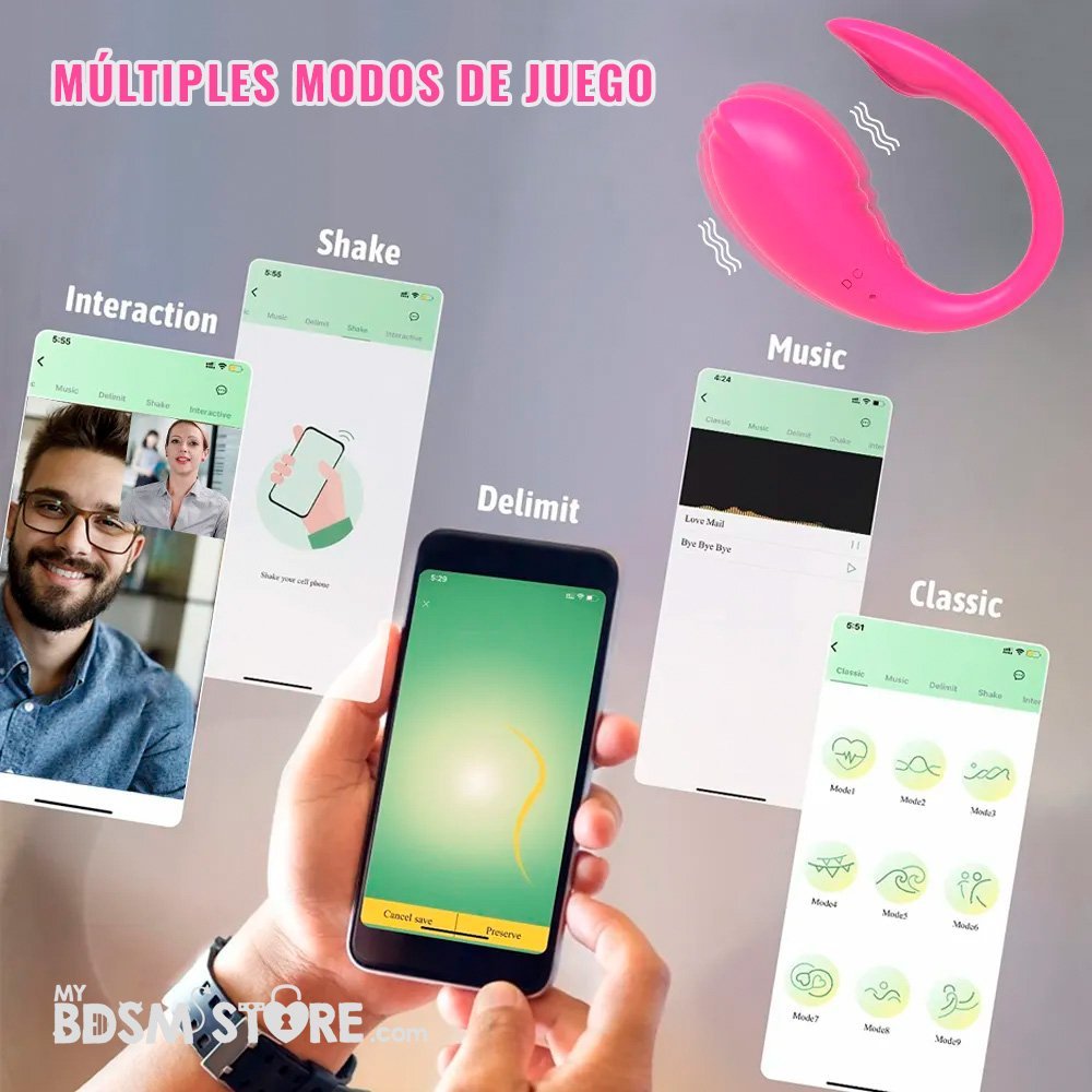 Vibrador estimulación dual punto g y vaginal control remoto por APP modos Vibrador estimulación dual punto g y vaginal control remoto por APP modos