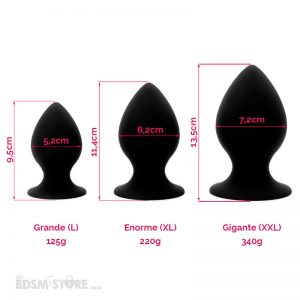 Plug Anal Grande (L), Enorme (XL) y Gigante (XXL) Tamaños Plug Anal Grande (L), Enorme (XL) y Gigante (XXL) Tamaños