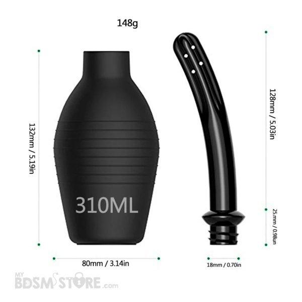 Pera Anal XL de 310ml para preparación de juego anal y lavativas sexo limpio tamaño