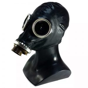 mascara de gas fetish control respiracion breath play sovietica negra angulo