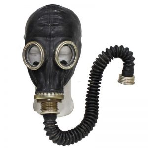 mascara de gas fetish control respiracion breath play sovietica negra tubo