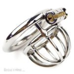 Jaula de castidad de Acero Inoxidable Micro Desmontada 3 piezas aro de 45 para BDSM submission sissy submission chastity device