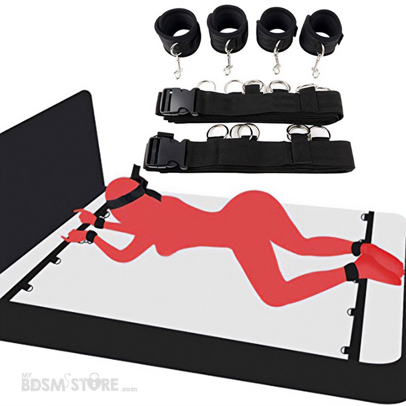 Correas de bondage para cama con Kit de Restricciones bed bondage anclajes atadura erotica BDSM Correas de bondage para cama con Kit de Restricciones bed bondage anclajes atadura erotica BDSM