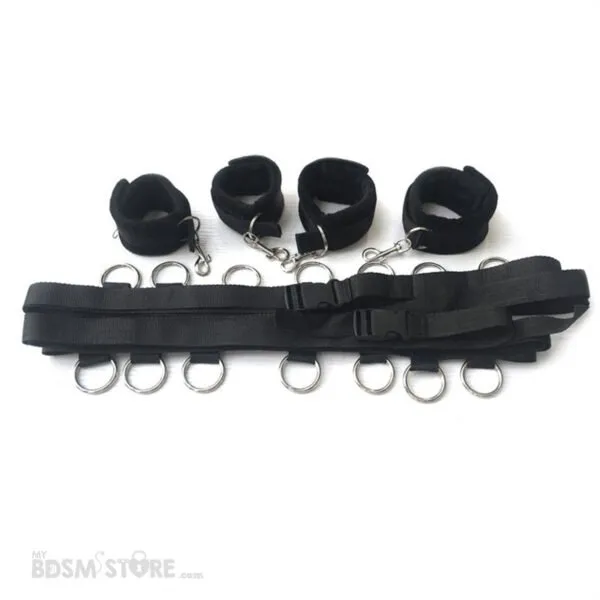 Correas de bondage para cama con Kit de Restricciones bed bondage anclajes atadura erotica BDSM set completo