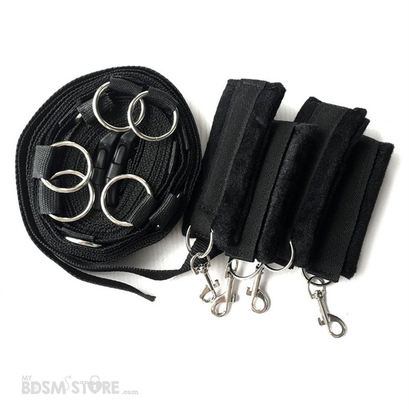 Correas de bondage para cama con Kit de Restricciones bed bondage anclajes atadura erotica BDSM set completo detalle Correas de bondage para cama con Kit de Restricciones bed bondage anclajes atadura erotica BDSM set completo detalle