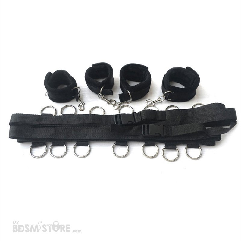Correas de bondage para cama con Kit de Restricciones bed bondage anclajes atadura erotica BDSM set completo Correas de bondage para cama con Kit de Restricciones bed bondage anclajes atadura erotica BDSM set completo
