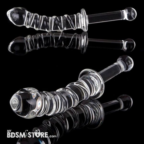 Dildo de Cristal Masturbador Pene con empuñadura suave pyrex preciso gran tamaño anal vaginal penetracion collage