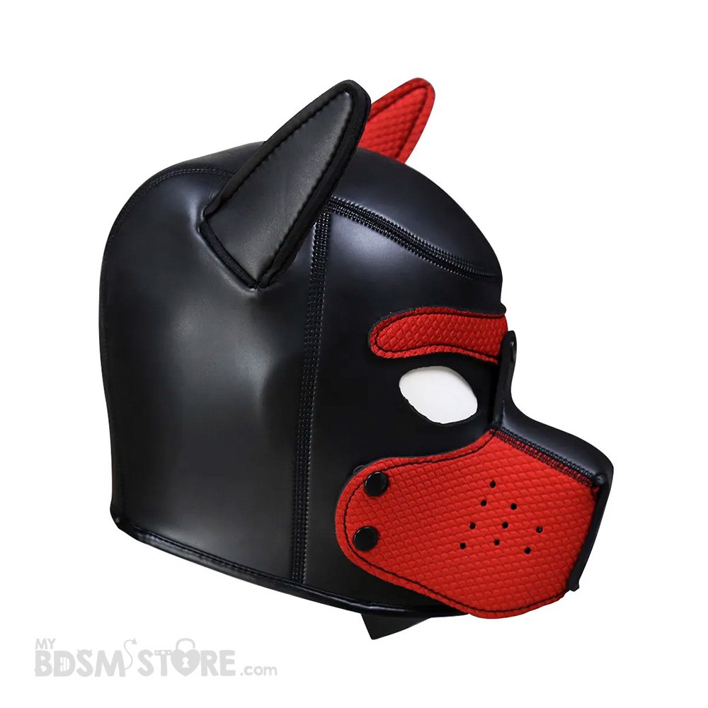 Máscara de perro puppy cachorro perrito dogplay petplay BDSM gay fetish code codigo colores juegos de rol roja lateral Máscara de perro puppy cachorro perrito dogplay petplay BDSM gay fetish code codigo colores juegos de rol roja lateral