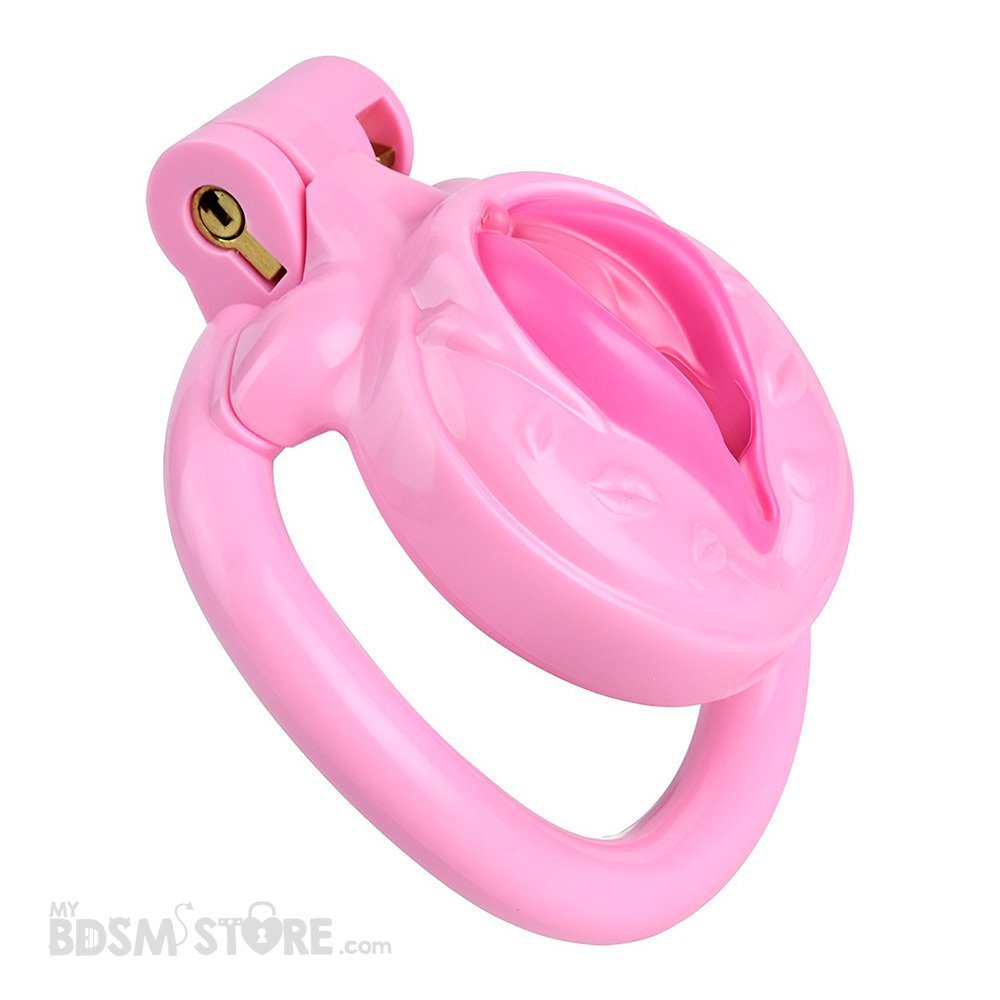 Jaula de Castidad Emulación Vagina Rosa emasculante clitoris resina plastica ligera humillacion BDSM bondage fetish feminizacion 4 anillas escorzo 3 Jaula de Castidad Emulación Vagina Rosa emasculante clitoris resina plastica ligera humillacion BDSM bondage fetish feminizacion 4 anillas escorzo 3