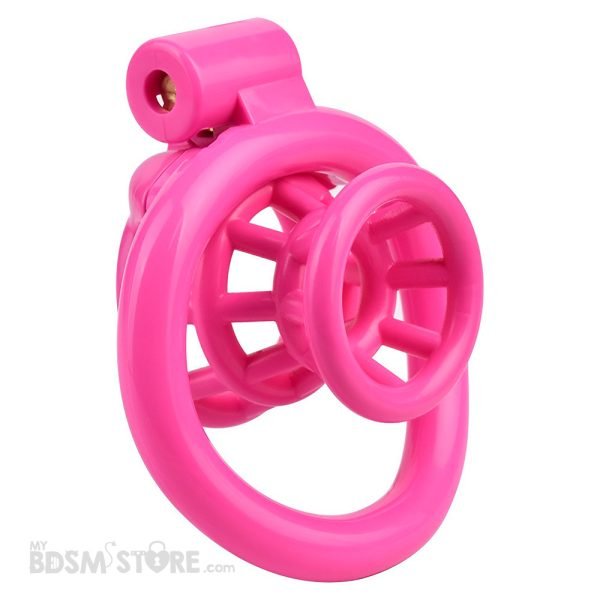 Jaula de Castidad Invertida Rosa Negativa Emasculacion BDSM chastity device belt sumiso dominacion fetish Resina lateral interior