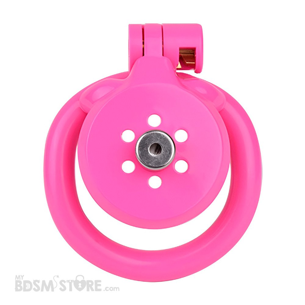 Jaula de Castidad Plana de Resina con Sonda Premium fetish BDSM sumiso slave cuckold control chastity belt rosa negro frontal Jaula de Castidad Plana de Resina con Sonda Premium fetish BDSM sumiso slave cuckold control chastity belt rosa negro frontal