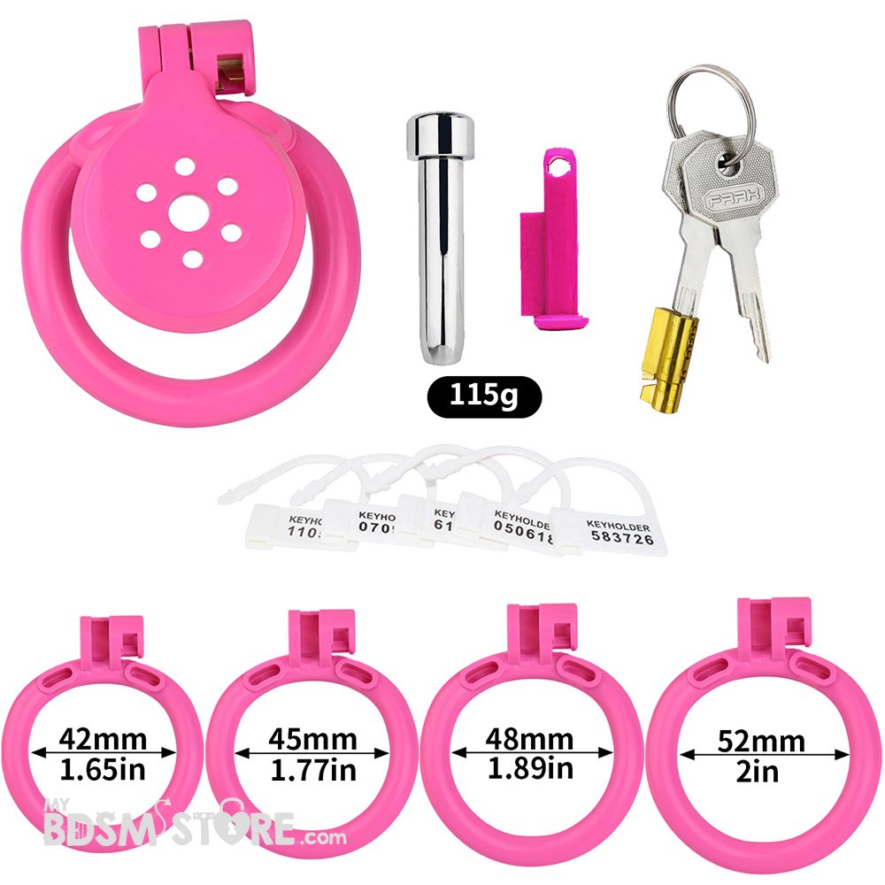 Jaula de Castidad Plana de Resina con Sonda Premium fetish BDSM sumiso slave cuckold control chastity belt rosa set Jaula de Castidad Plana de Resina con Sonda Premium fetish BDSM sumiso slave cuckold control chastity belt rosa set