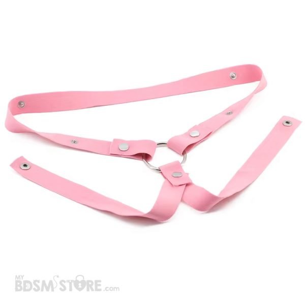Correa de Soporte de castidad 3 direcciones way chastity support BDSM chastity device belt bondage fetish gay men sissy hombre trans sumiso esclavo rosa