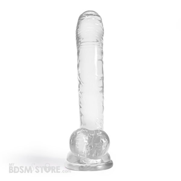 Dildo Anal Hudini consolador ventosa gel transparente morado sexy hot anal vaginal hombre mujer sissy placer tamaño purple suction placer bottom