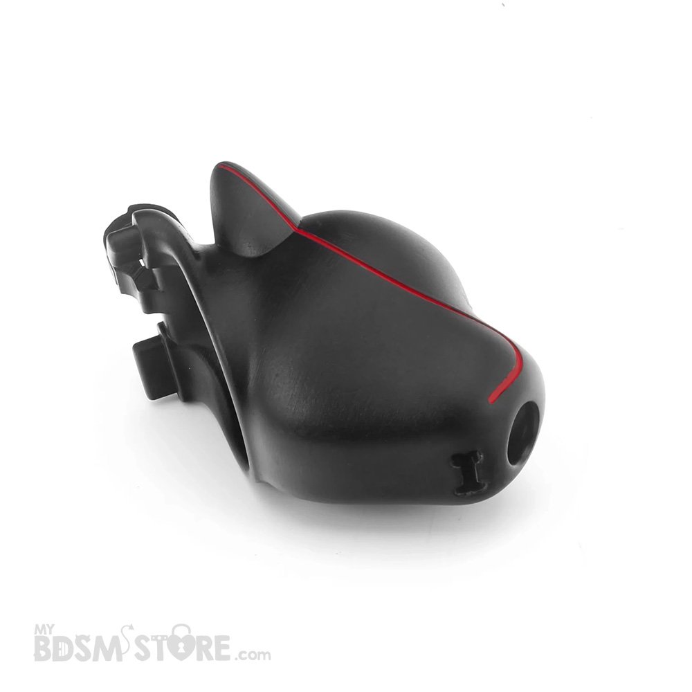 Jaula de Castidad Good Boy Puppy Perrito fetish BDSM esclavo bondage sumiso slave control de orgasmo 4 anillas negro rojo candado debajo Jaula de Castidad Good Boy Puppy Perrito fetish BDSM esclavo bondage sumiso slave control de orgasmo 4 anillas negro rojo candado debajo