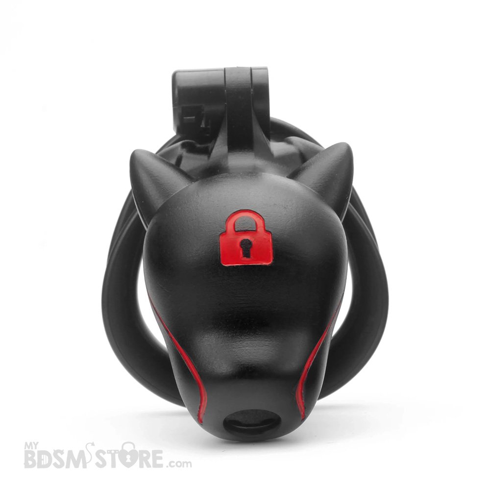 Jaula de Castidad Good Boy Puppy Perrito fetish BDSM esclavo bondage sumiso slave control de orgasmo 4 anillas negro rojo candado frontal Jaula de Castidad Good Boy Puppy Perrito fetish BDSM esclavo bondage sumiso slave control de orgasmo 4 anillas negro rojo candado frontal