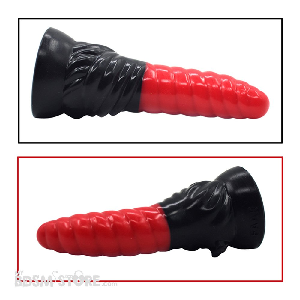 Espiral Carmesí - Dildo Monster Fantasy Negro Rojo Fetish BDSM grande silicona anal vaginal Suave placentero display Espiral Carmesí - Dildo Monster Fantasy Negro Rojo Fetish BDSM grande silicona anal vaginal Suave placentero display