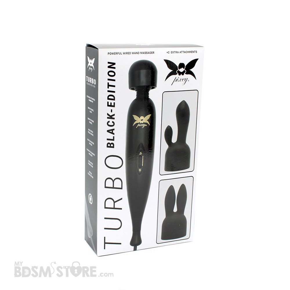 Pixey Turbo – Vibrador Magic Wand – Black Edition con accesorios maxima vibración placer profundo vagina clitoris BDSM sexo caja solo Pixey Turbo – Vibrador Magic Wand – Black Edition con accesorios maxima vibración placer profundo vagina clitoris BDSM sexo caja solo