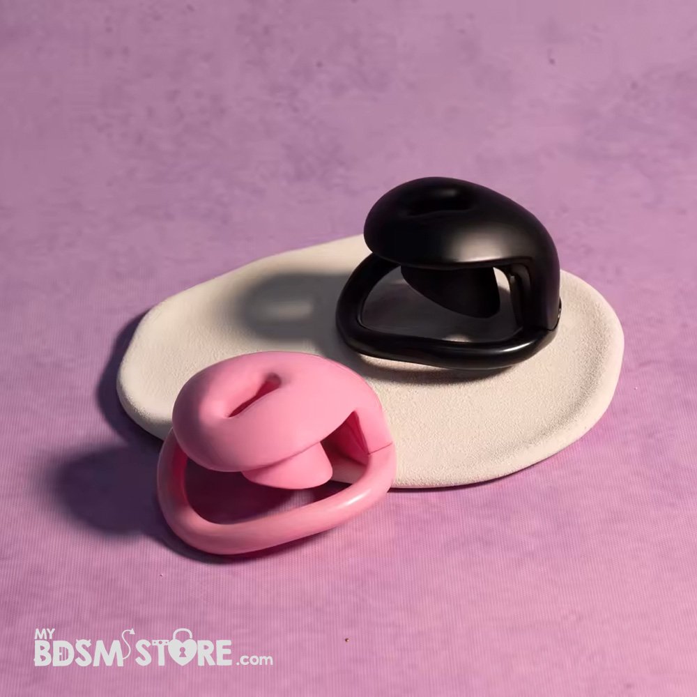 Special Enveloping Chastity Cage for Uncircumcised Penis, BDSM Chastity Device Belt, Skin-Friendly, No Pinching, Safer, Escape-Proof, Black and Pink 2 Special Enveloping Chastity Cage for Uncircumcised Penis, BDSM Chastity Device Belt, Skin-Friendly, No Pinching, Safer, Escape-Proof, Black and Pink 2